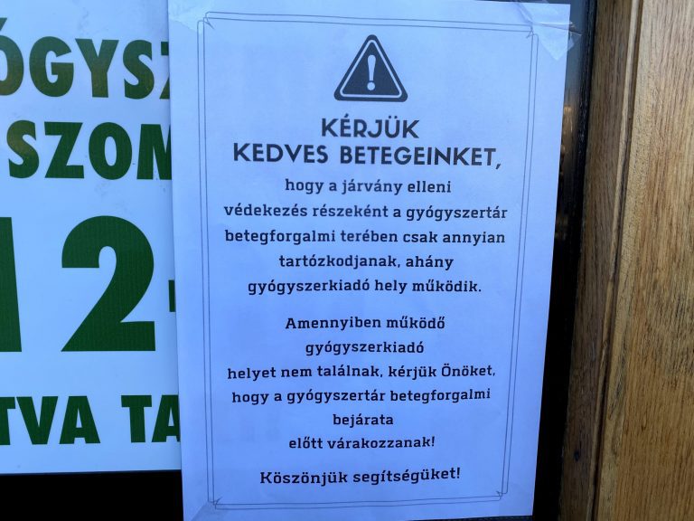 Gyógyszertárak: Csak amennyi kiadóhely működik…