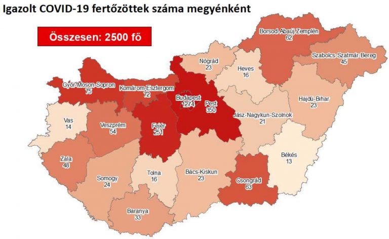 251-re emelkedett a beazonosított fertőzöttek száma Fejér megyében