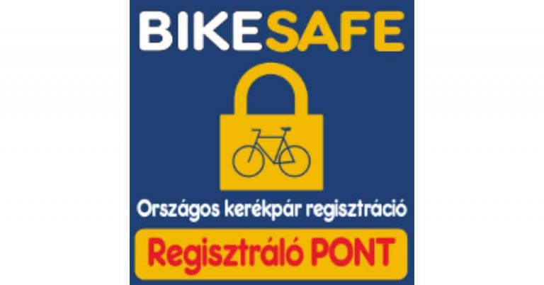 Ingyenes kerékpár regisztrációs (BIKESAFE) lehetőség