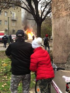Égett egy autó Dunaújvárosban