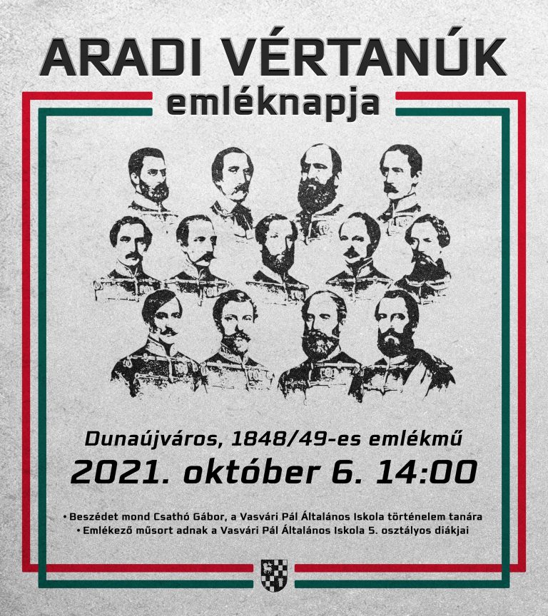 Október 6-án 14 órakor lesz megemlékezés az aradi vértanúkról
