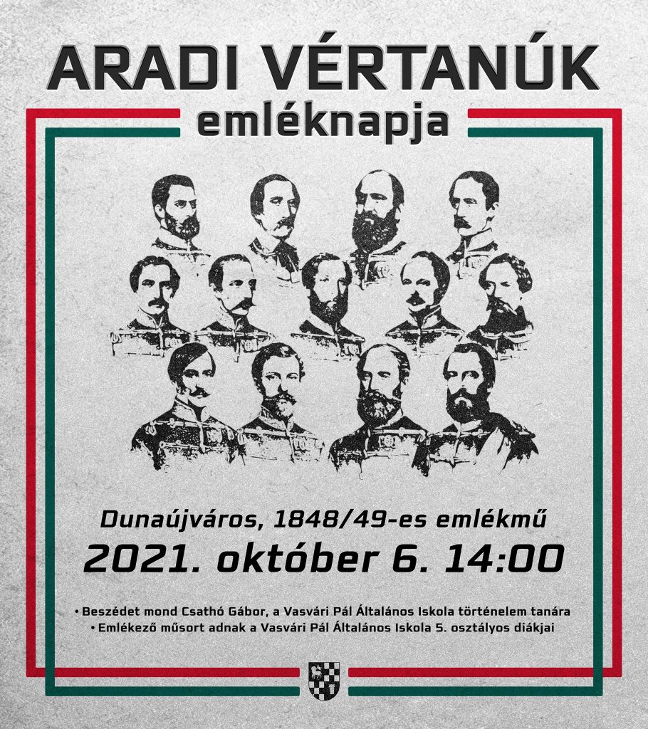 Október 6-án 14 órakor lesz megemlékezés az aradi vértanúkról
