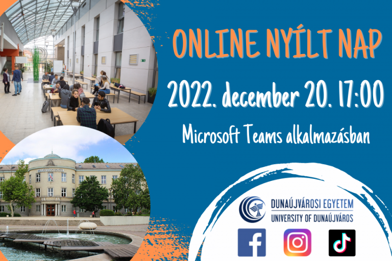 Online Nyílt Napot tart a Dunaújvárosi Egyetem