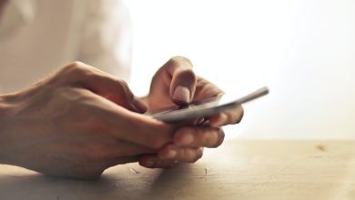 person using smartphone