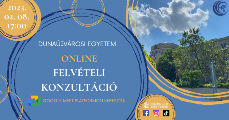 Online felvételi konzultációt hirdet a Dunaújvárosi Egyetem