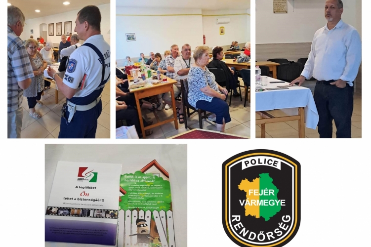 Bűn-és balesetmegelőzési témákról beszéltek az időseknek