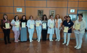 Jubiláló ápolókat köszöntöttek a kórházban