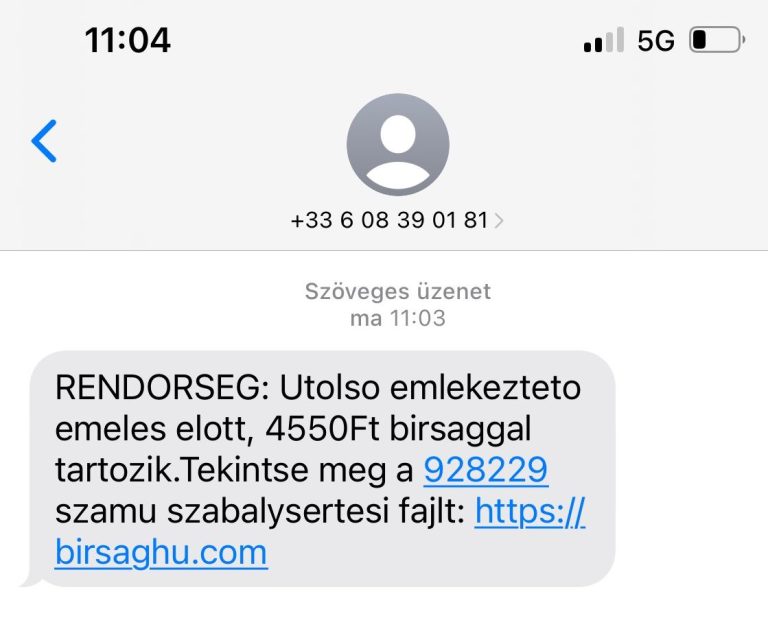 A rendőrség nevében is próbálkoznak a bűnözők, ne dőljenek be a hamis üzenetnek!