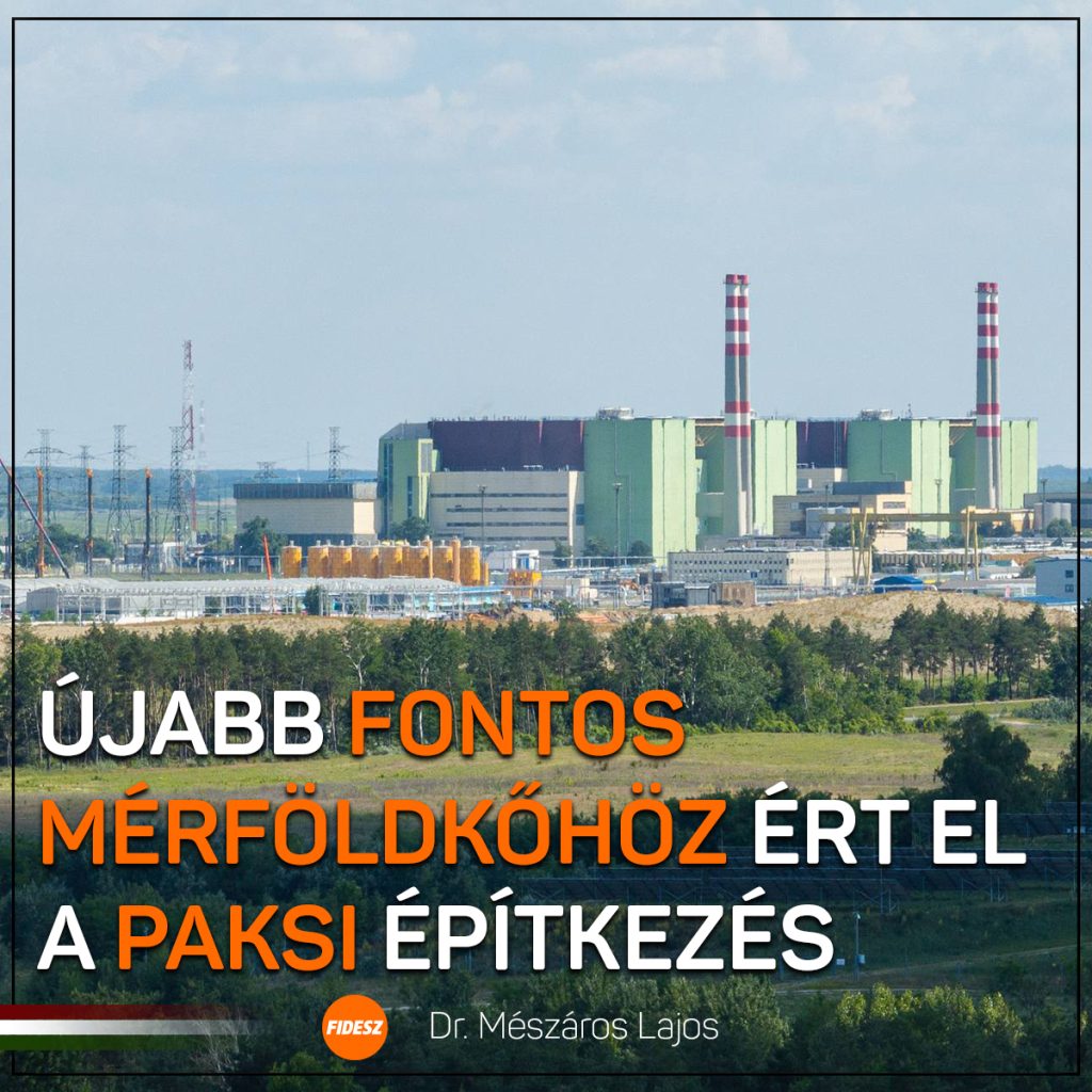 Újabb fontos mérföldkőhöz ért a paksi építkezés