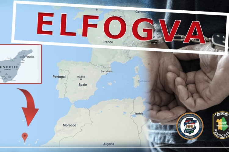 Tenerifén fogták el a különösen veszélyes székesfehérvári bűnözőt