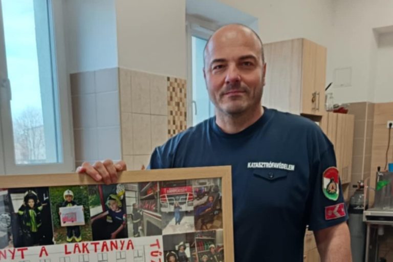 Orosz Tamás tűzoltó már tíz éve szolgál a hivatásosok állományában