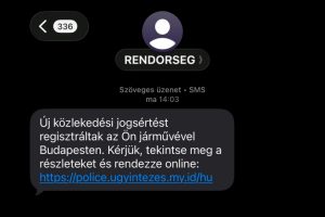 Ismét adathalász SMS-ek terjednek közlekedési bírságra hivatkozva