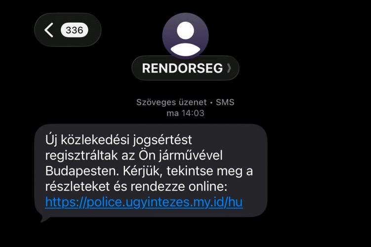 Ismét adathalász SMS-ek terjednek közlekedési bírságra hivatkozva